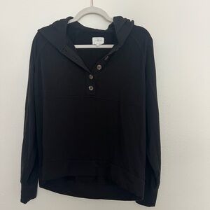 Lou & Grey Dark Hoodie with Buttons